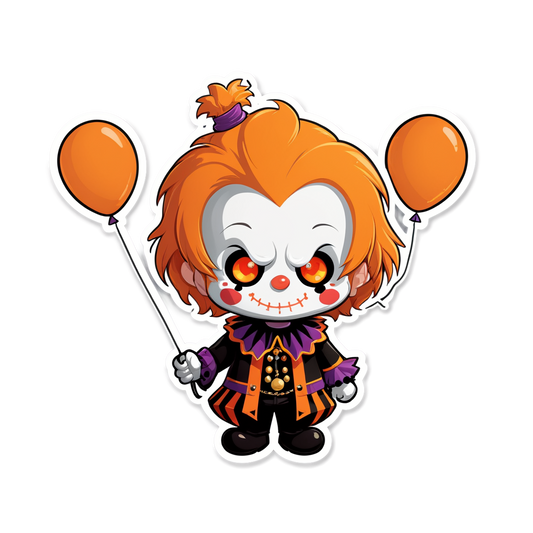 Clown with Chains - Halloween Sticker