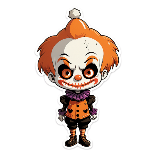 Clown with Rusted Hooks - Halloween Sticker