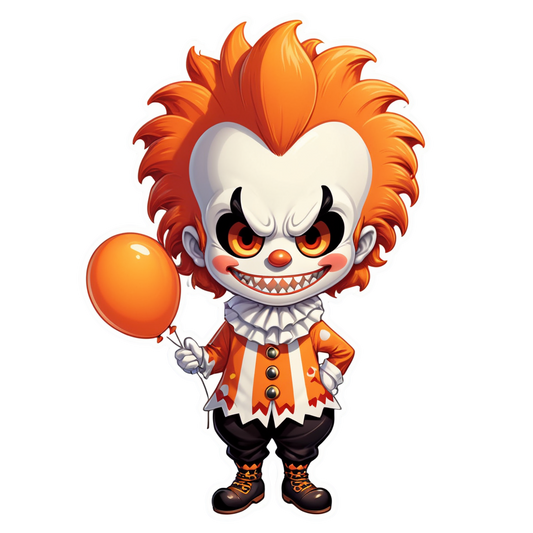 Clown with Icicle Teeth - Halloween Sticker