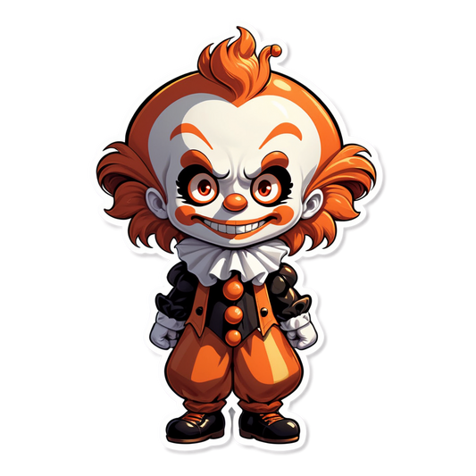 Clown Emerging from Shadows - Halloween Sticker