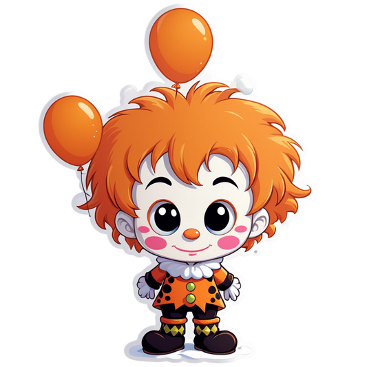 Clown in Snow - Halloween Sticker