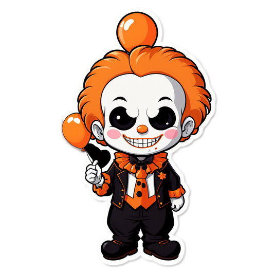 Clown in Graveyard - Halloween Sticker