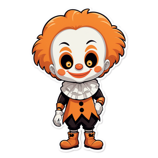 Clown in Forest - Halloween Sticker