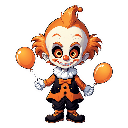 Clown in Laboratory - Halloween Sticker