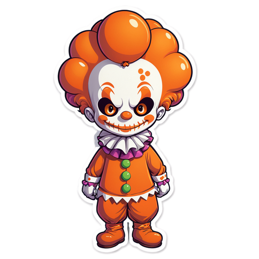 Clown in Subway - Halloween Sticker