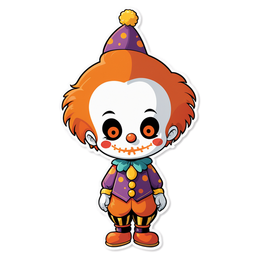 Clown in Abandoned Circus - Halloween Sticker