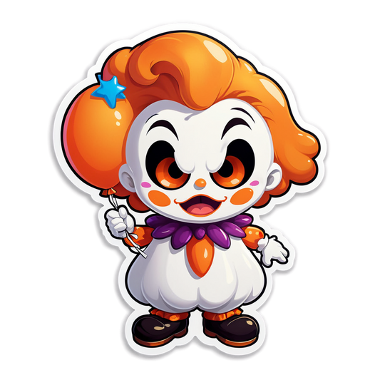 Ghost Clown - Halloween Sticker