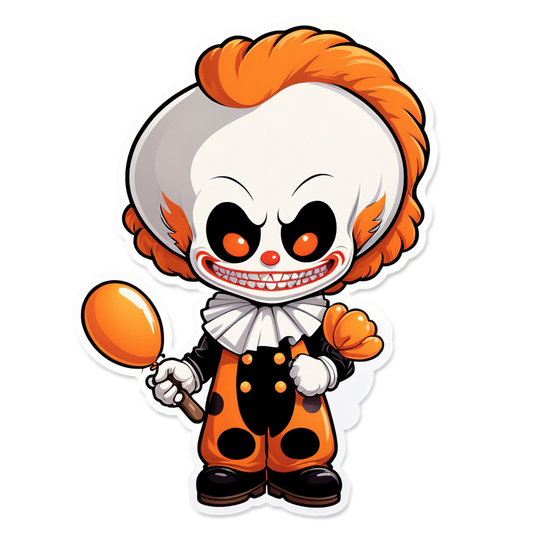 Chainsaw Clown - Halloween Sticker