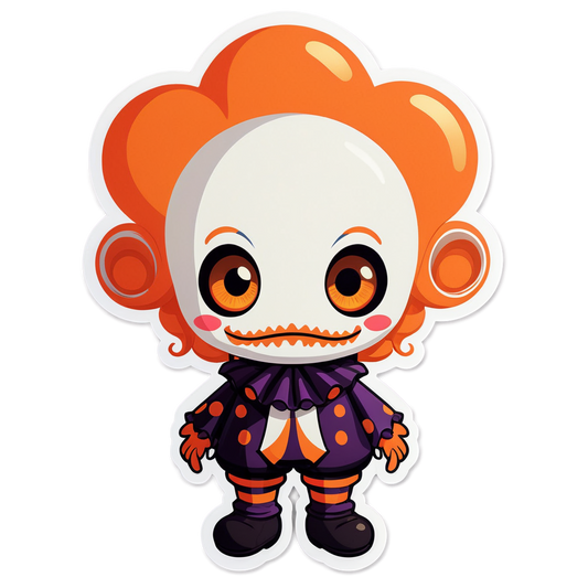 Tentacle-Clown Hybrid - Halloween Sticker