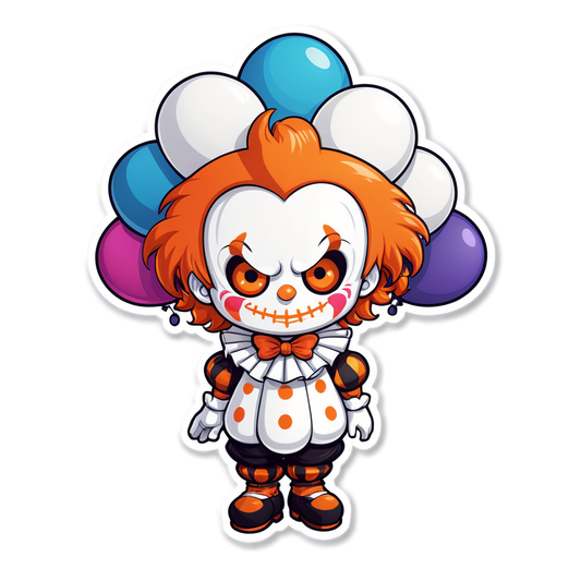 Mechanical Clown - Halloween Sticker
