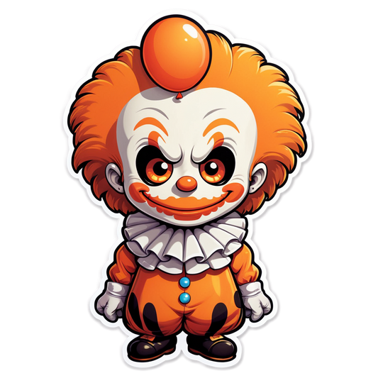 Clown Face Close-up - Halloween Sticker