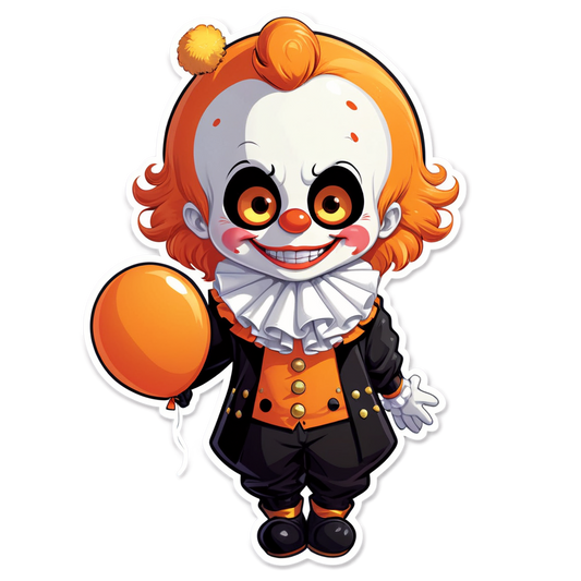 Clown with Glass Eyes - Halloween Sticker