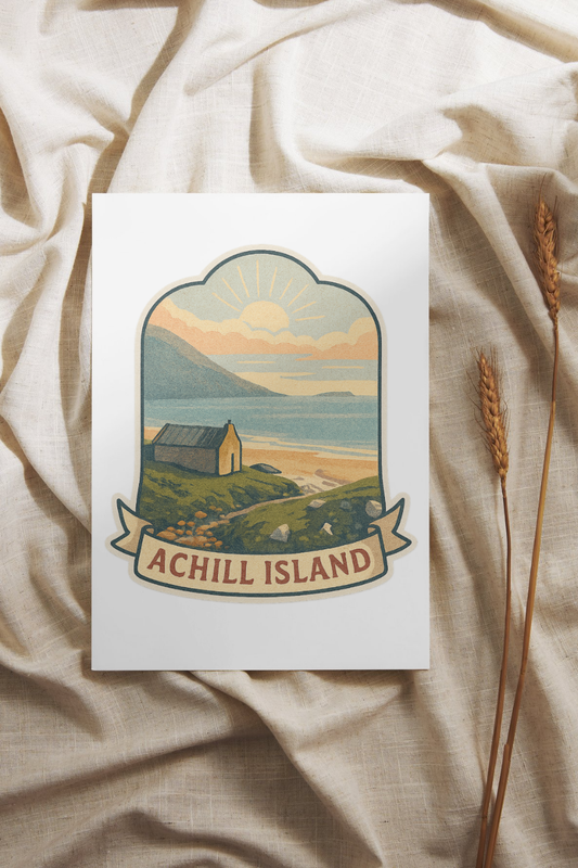 Vintage Irish Sticker – Keem Beach, Achill Island