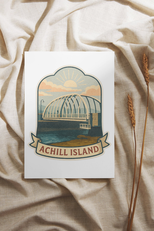 Vintage Irish Sticker – Achill Bridge, Achill Island